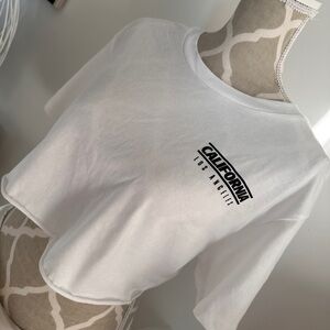 Brand new condition white California crop top